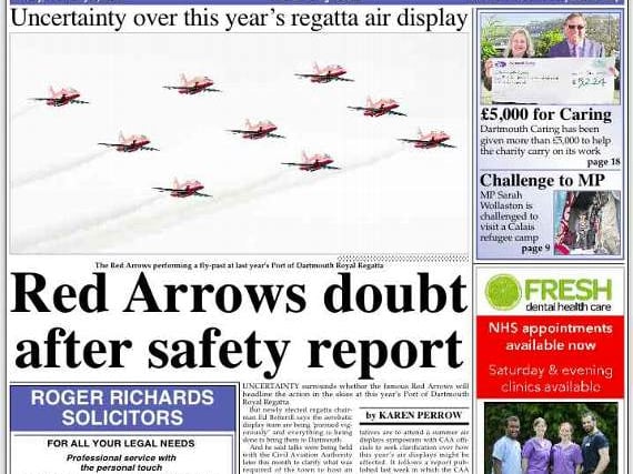 Today's Dartmouth Chronicle front page