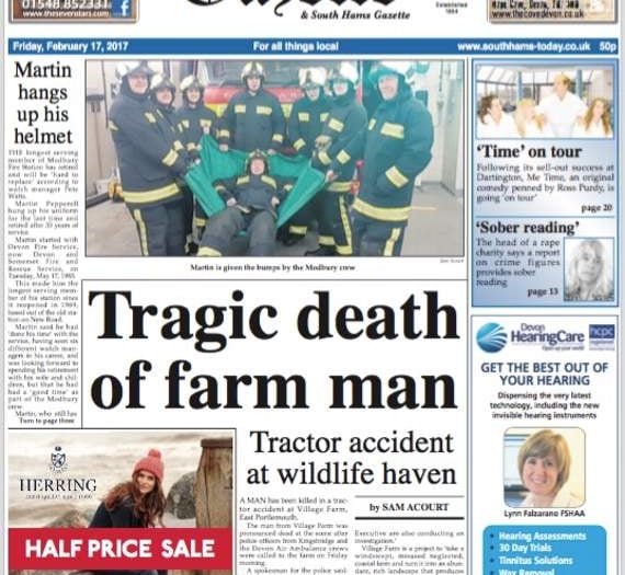 This week's Kingsbridge & Salcombe Gazette front page