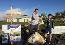 WM Construction and Ocean Restaurant and Bar hand over £500 to Scout HQ