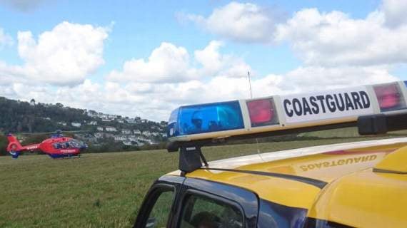 Emergency services rescue man who suffers a fit while walking the coast path