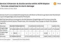 Shuttle bus will be operating while Slapton Line is closed