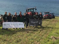 Young farmers hit the charity jackpot with completed ploughathon