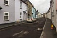 Road surfacing on Ebrington Street has reached an obstacle