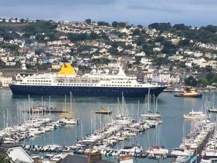 Yachts in River Dart 'clipped' by cruise ship
