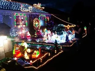 Churchstow will be bathed in charity Xmas lights again from Saturday