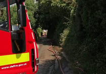 Four fire crews battle a fierce South Hams farm blaze