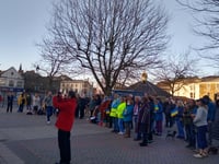 Kingsbridge residents stand in solidarity with the people of Ukraine