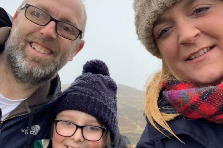 James Wills with his wife Tania and son Freddie