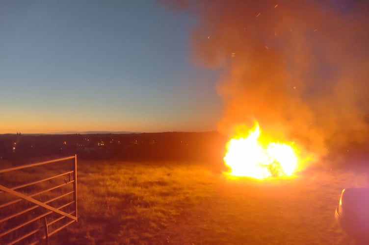 Beacons were lit across the South Hams