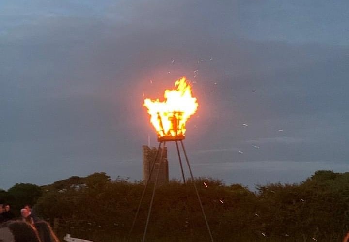 Beacons were lit across the South Hams
