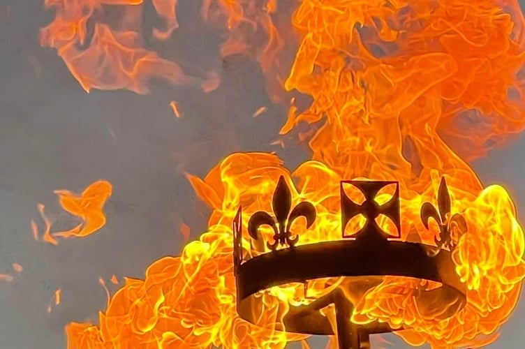 Beacons were lit across the South Hams