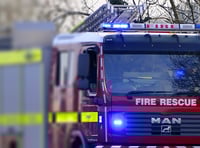 Combine harvester blaze at Ugborough