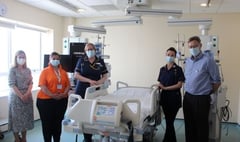 Sir Gary visits  critical care departments