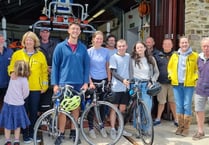 Man cycles to thank the RNLI in Salcombe