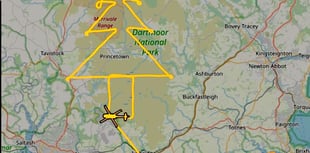 Unique Christmas tree created over Dartmoor