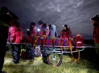 Moonlit night for practice moorland rescue