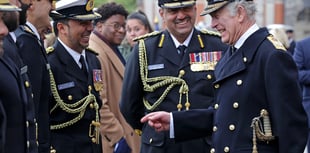 King at Dartmouth Naval Ceremony