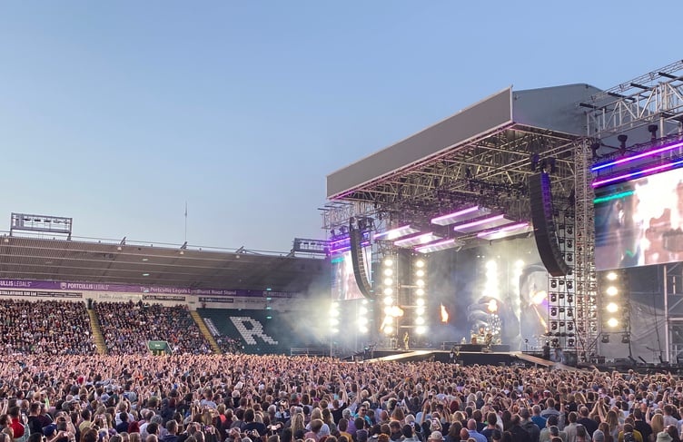 MDA270523D_SP014 Photo: Steve Pope
Teignmouth global rockers Muse brought their Will of The People world tour to Devon on Saturday May 27 with a sell-out performance at Plymouth Argyle's  Home Park football stadium.