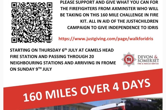 Crew Manager at Newton Abbot Fire Station Jordan Leaman said Firefighters across Devon have promised theyÕll support Axminster Firefighter Josh Moore and his fiance Sammy who are raising money to support their little boy boy, Idris.Picture: Axminster Fire Station june 2023)