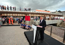 Government minister officially opens Dawlish sea wall
