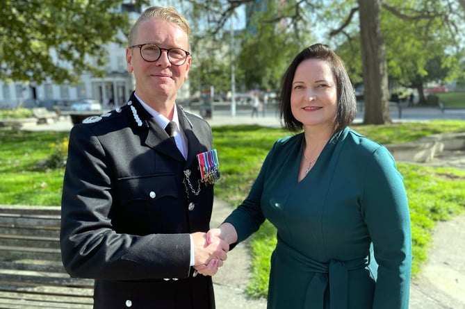 Commissioner Alison Hernandez and Chief Constable Will Kerr.
Image: Office of Police and Crime Commissioner (July 2023)