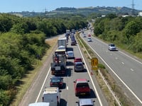 UPDATE: The A38 westbound has now re-opened after lorry crash