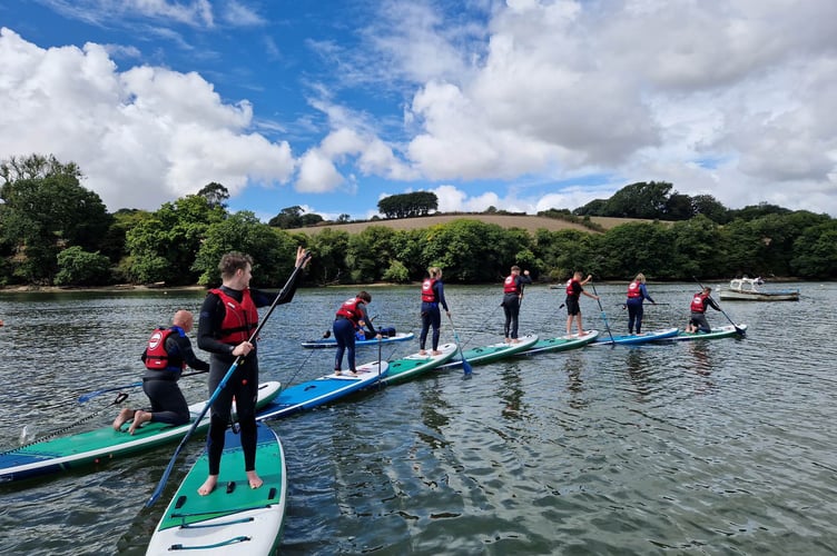Paddleboards in action
