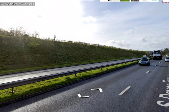The A380 near Kingskerswell.Picture: Google Street View