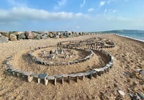 Mysterious beach sculpture