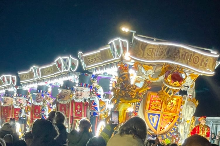One of the floats which appeared at Exeter Carnival last year.  AQ 8947