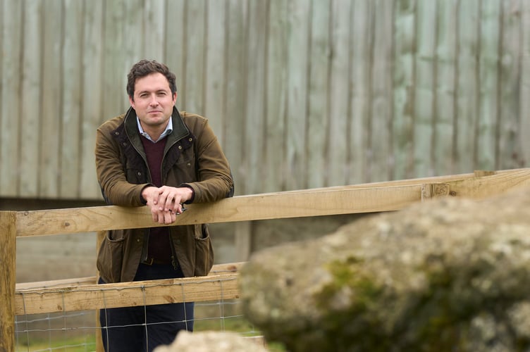 Anthony Mangnall in his constituency