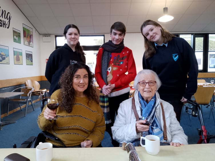 L to R: Kevicc Students Rosie, Ollie and Dulcie and TC Clients Sylvie and Sheila