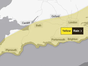 Yellow weather warning for South Hams