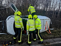 Car crash at Dean Prior  