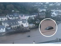 Vehicle stranded in tidal harbour at Noss 
