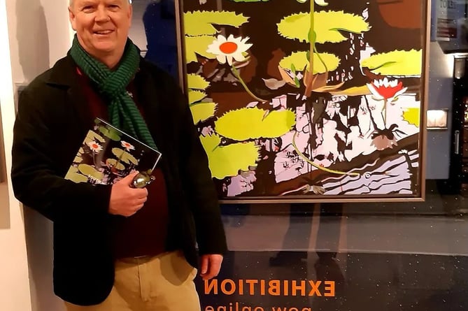 Artist Mark Fielding by his work Waterlily House