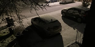 Snow falls on the South Hams