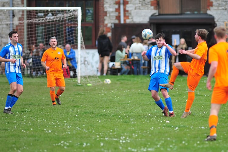 South Devon League football. Belli  Cup match with Newton Abbot 66 versus Waldon Athletic.  Newton 66 win after 4-2 on penalties
