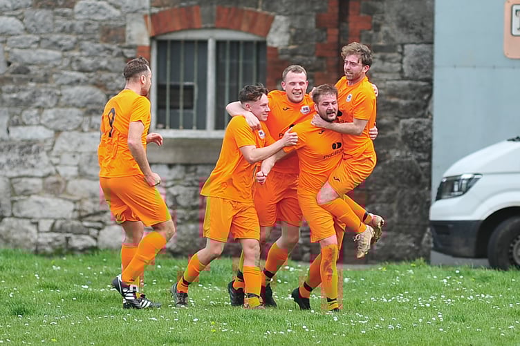 South Devon League football. Belli  Cup match with Newton Abbot 66 versus Waldon Athletic.  Newton 66 win after 4-2 on penalties