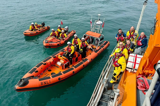RNLI Dart and Torbay crews on joint exercise