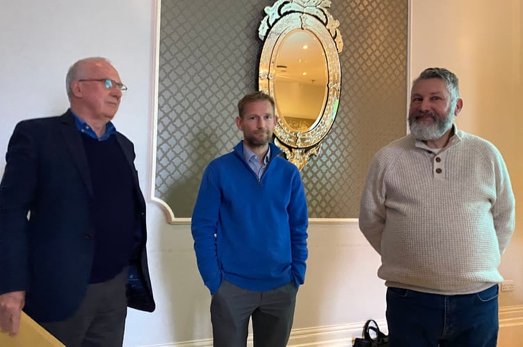 From left to right: John Birch, Chris Brook, from South Hams District Council, and Freeport CEO, Richard May