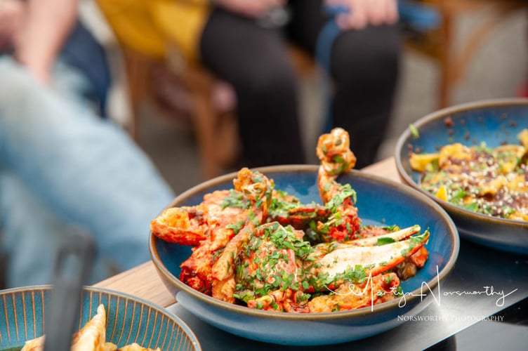 Delicious dishes cooked in the Demo Marquee