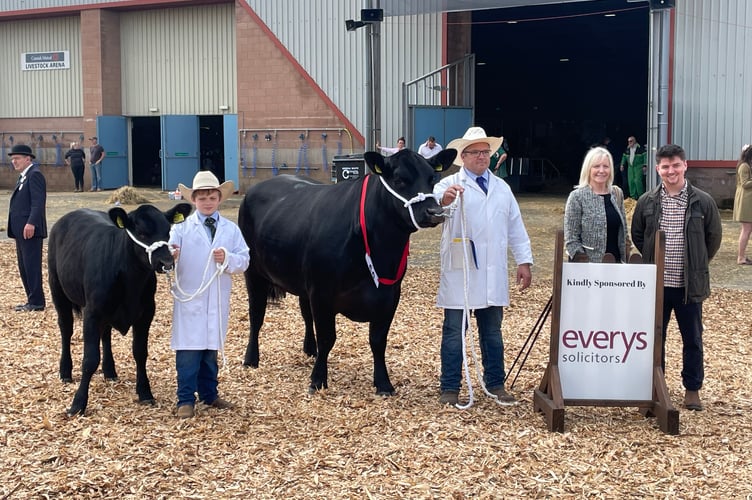 Thor Atkinson and his son from Cumbria are annual Show exhibitors and were among the prizewinners in the Aberdeen Angus classes. AQ 2774