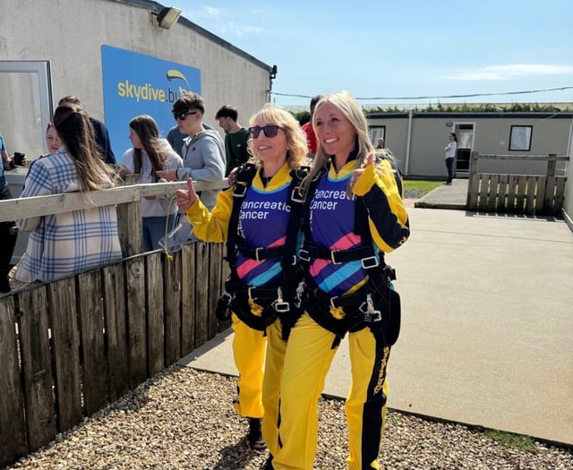 Mother and daughter take a leap for Pancreatic Cancer UK