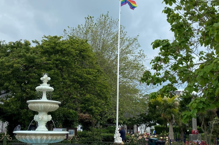 Pride Flag flying in Avenue Gardens - DTC 