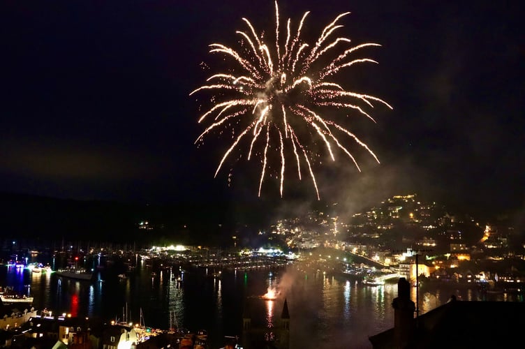 The spectacular closing firework display