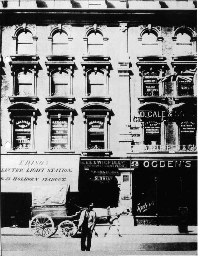 Edison Electric Light Station, Holborn Viaduct, London - Wiki commons