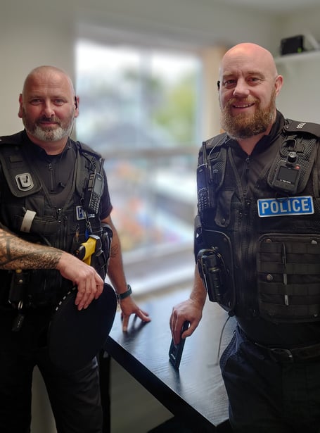 From Left PC Ollie Bell and PC Simon Cooper