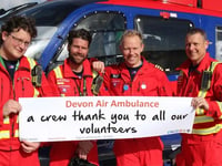 Devon Air Ambulance says thanks to volunteers and supporters
