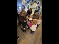 HDC Nursery Dartmouth children join 105 year old Joan for her birthday